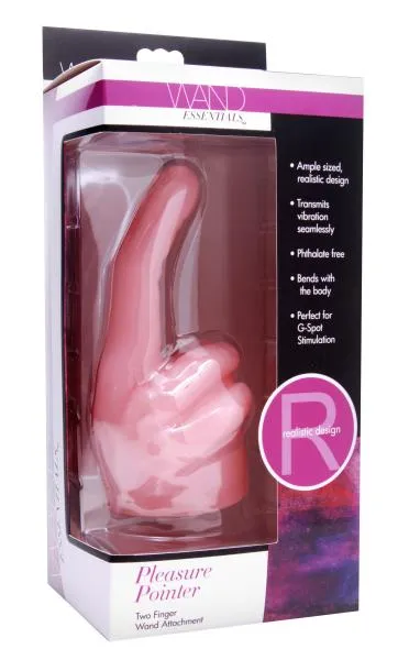 Wand Essentials Female Sex Toys Pleasure Pointer Two Finger Wand Attachment