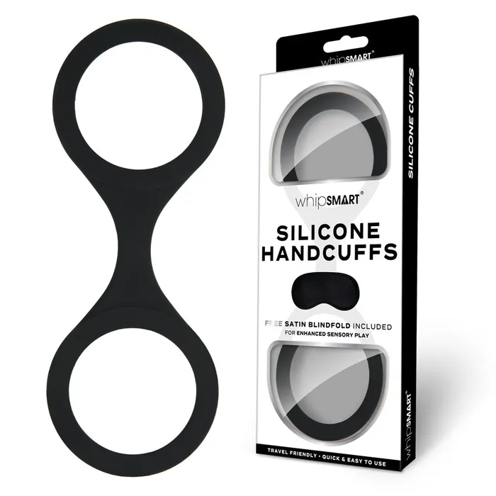 WhipSmart Silicone Handcuffs Black WhipSmart Anal