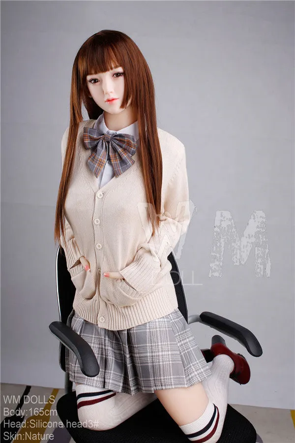 WM Dolls Male Sex Toys Asako 5 4 165cm D Cup Silicone HeadTPE BodyHybrid Sex Doll