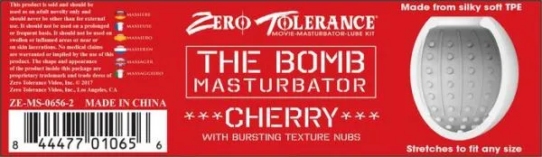 Zero Tolerance Male Sex Toys The Bomb Masturbator Cherry Bomb