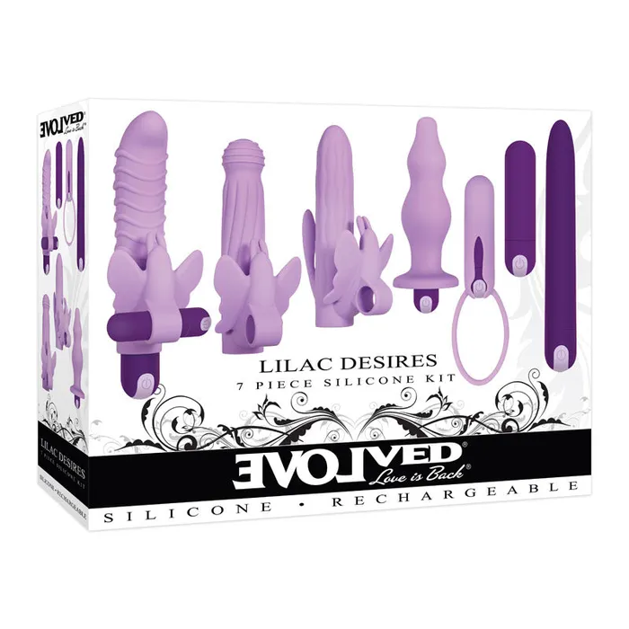 Couples Evolved Evolved Lilac Desires Couples Kit 7 Piece Set