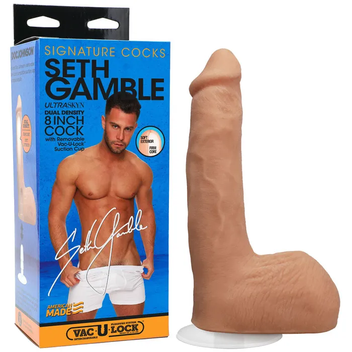 Doc Johnson Signature Cocks Seth Gamble 203 cm 8 Dong with VacULock Base Dildos