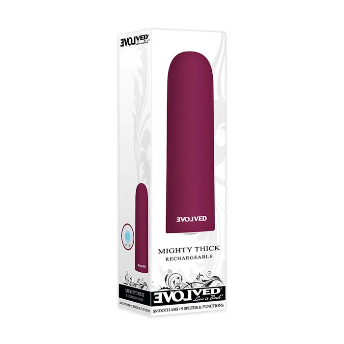 Evolved Novelties Inc Evolved Mighty Thick Rechargeable Bullet Vibrator Burgundy Female Sex Toys