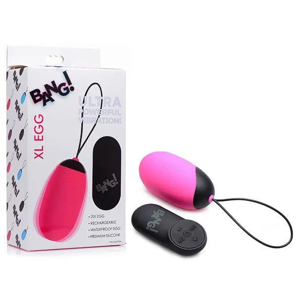 Female Sex Toys XR Brands Bang XL Rechargeable Egg with Wireless Remote