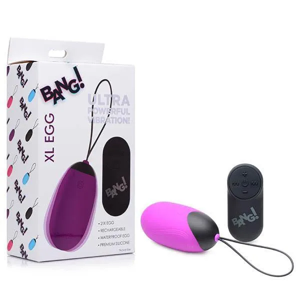 Female Sex Toys XR Brands Bang XL Rechargeable Egg with Wireless Remote