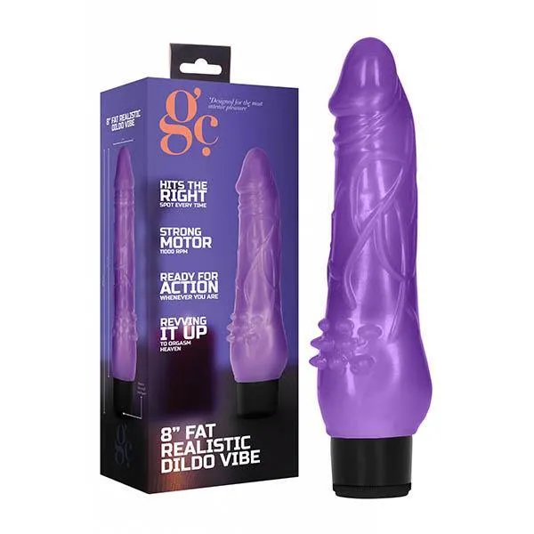 Shots Toys Vibrators GC 8 Fat Realistic Purple Vibrator