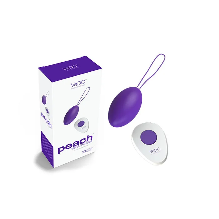 VeDO Peach Rechargeable Egg Vibe Into You Indigo VEDO Vibrators