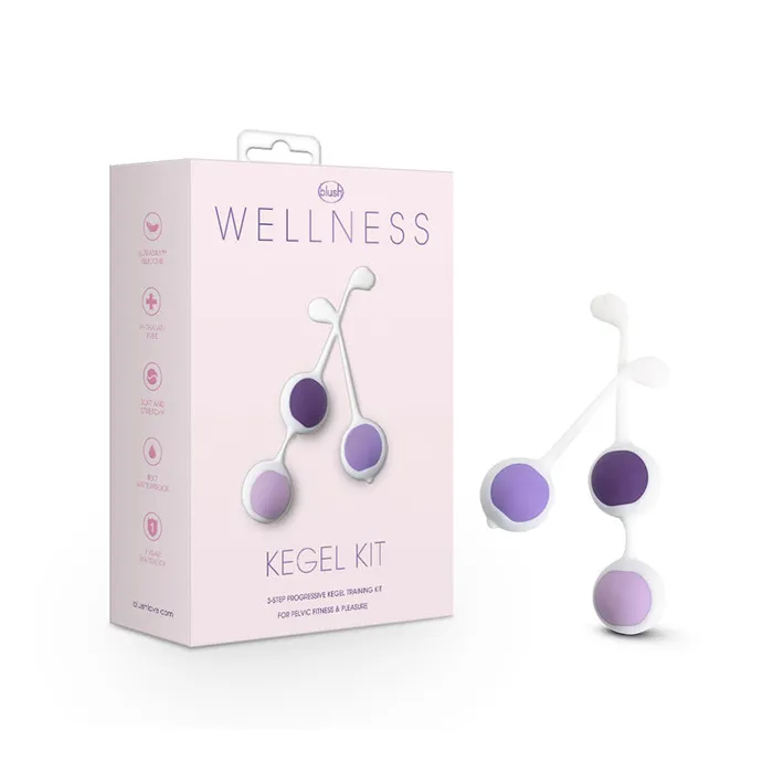 Vibrators Blush Wellness Kegel Training Kit Purple Vee International Inc Blush