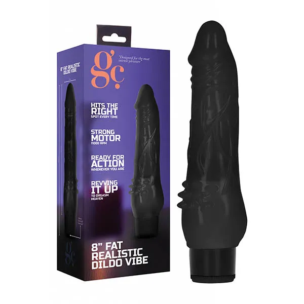 Vibrators Shots Toys GC 8 Fat Realistic Vibe Black 203 cm Vibrator