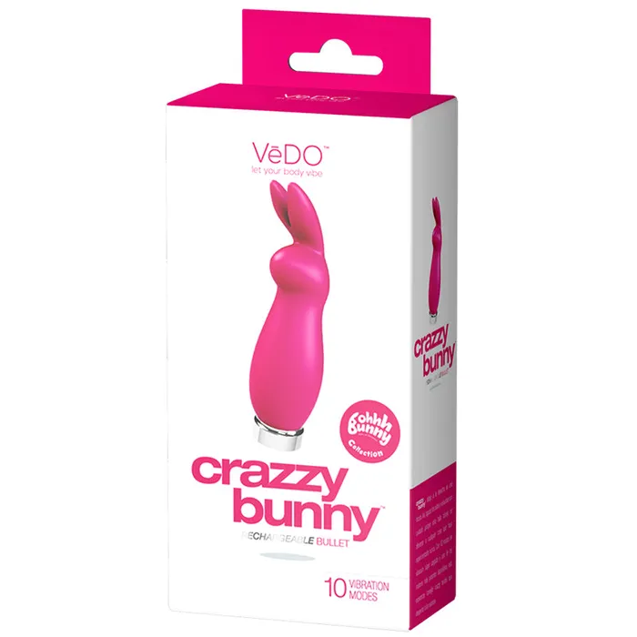 Vibrators VEDO VeDO Crazzy Bunny Rechargeable Mini Vibe Pretty In Pink