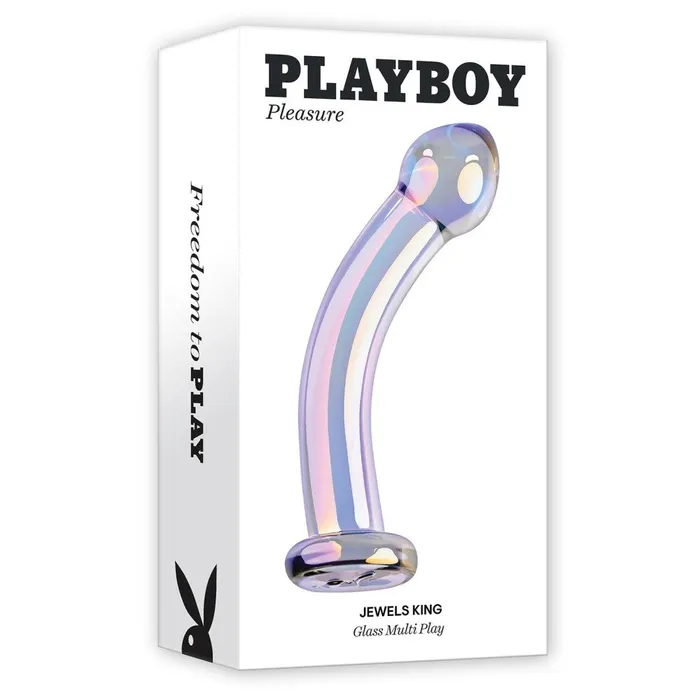 1Sexy Dildos Playboy Pleasure Jewels King Curved Glass Dildo