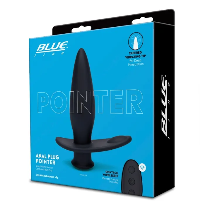 Anal Blue Line Blue Line Pointer Remote Control Butt Plug