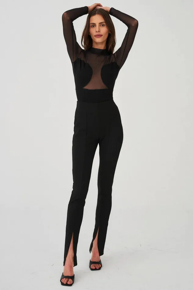 Anal Le Pop Lingerie Undress Code All Nighter StringBodysuit Black