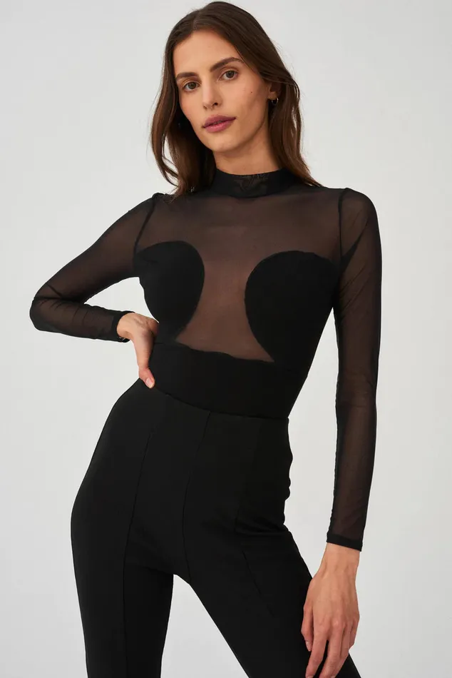 Anal Le Pop Lingerie Undress Code All Nighter StringBodysuit Black