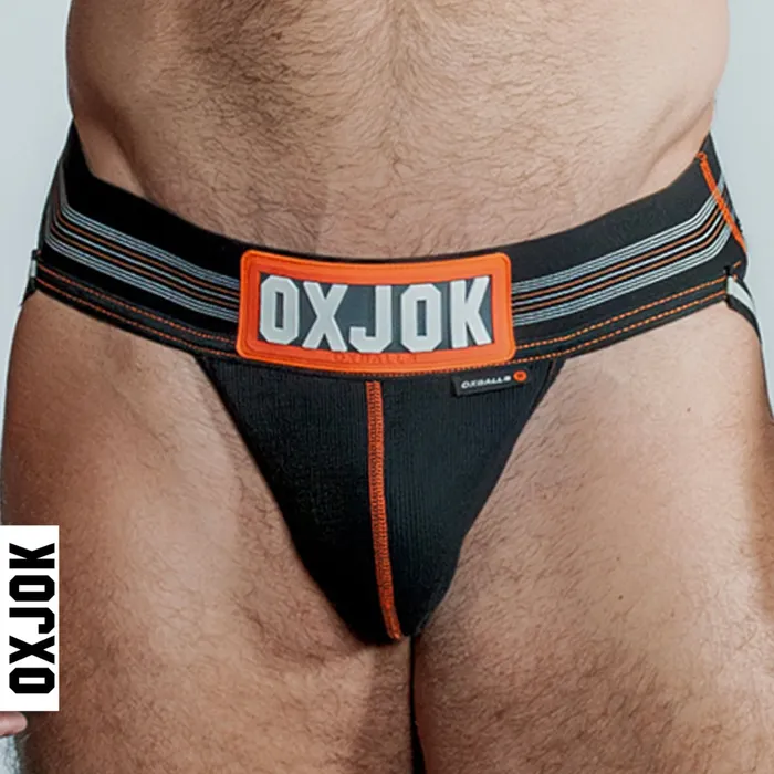 Anal Oxballs Oxballs Slingjock Upthrust SliderStrap Jock BLACK IRON XLARGE