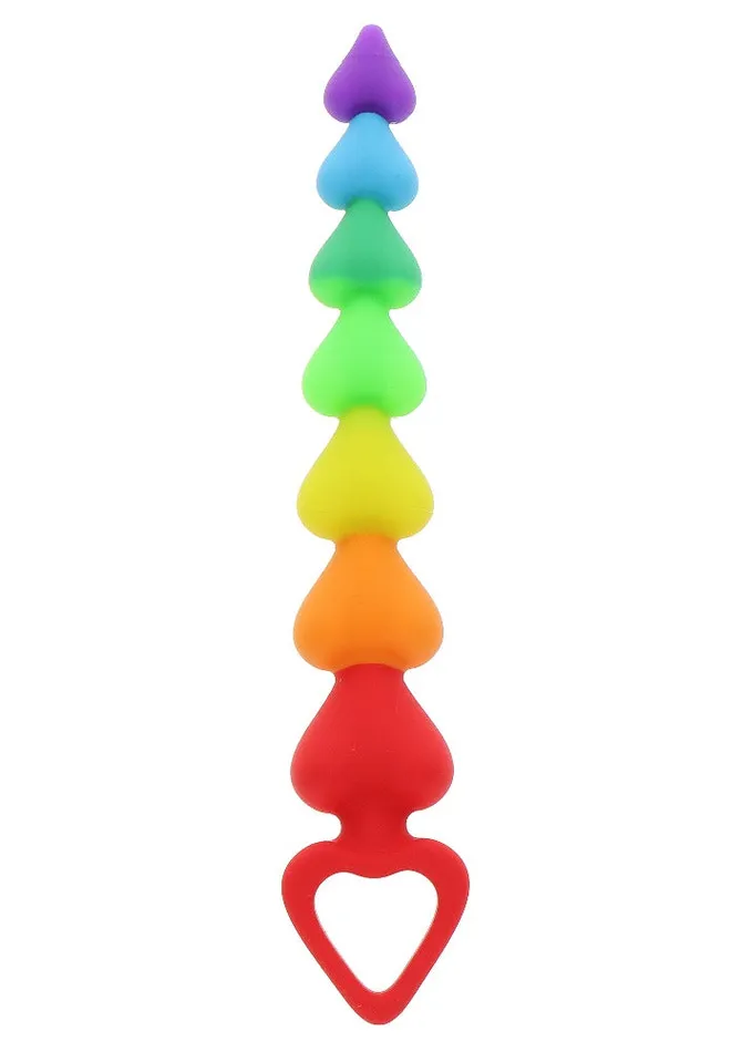 Anal Rainbow Heart Beads Toy Joy