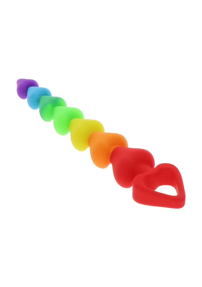 Anal Rainbow Heart Beads Toy Joy