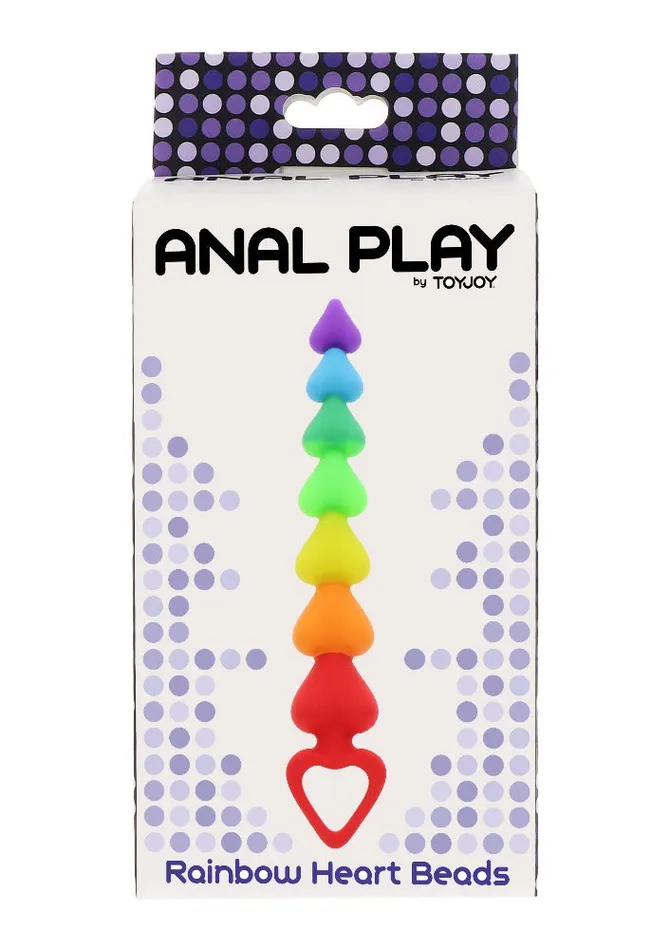 Anal Rainbow Heart Beads Toy Joy