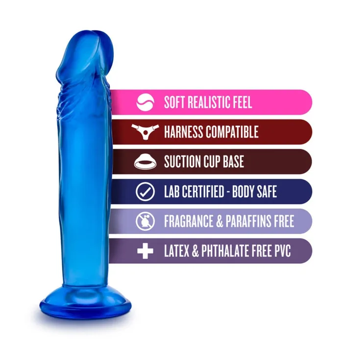 Blush Dildos Sweet and Small Jelly Dildo 6 Blue