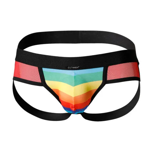 C4M Mixed Jockstrap Rainbow Medium Cut 4 Men Mens Underwear