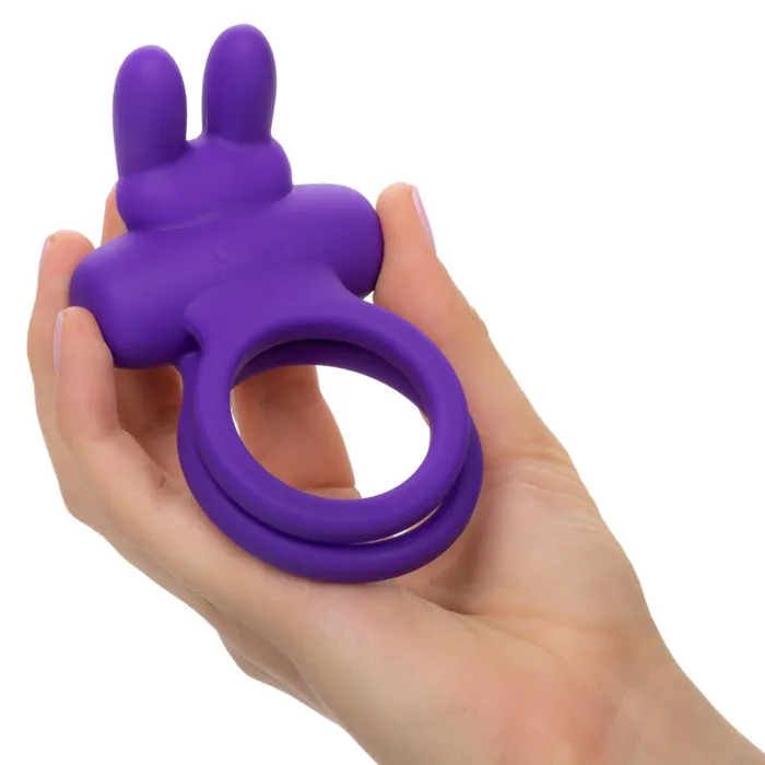 California Exotic Novelties Male Sex Toys Dual Rockin Rabbit Silicone Cock Ring with Clit Stimulator