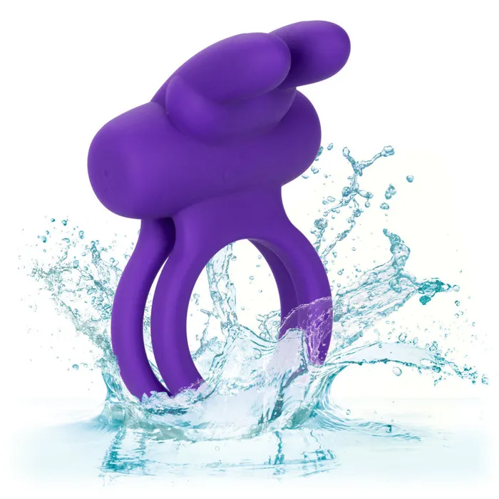 California Exotic Novelties Male Sex Toys Dual Rockin Rabbit Silicone Cock Ring with Clit Stimulator