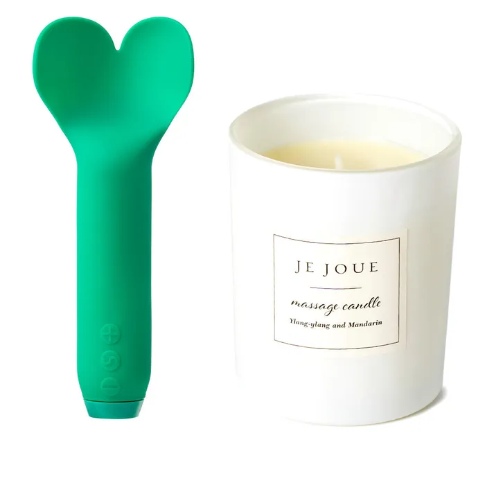 Couples Amour Bullet Emerald Green Luxury Massage Candle Ylang Ylang Mandarin Je Joue