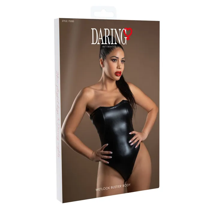 Daring Wet Look Bustier Bodysuit Daring Intimates Teddies And Bodies