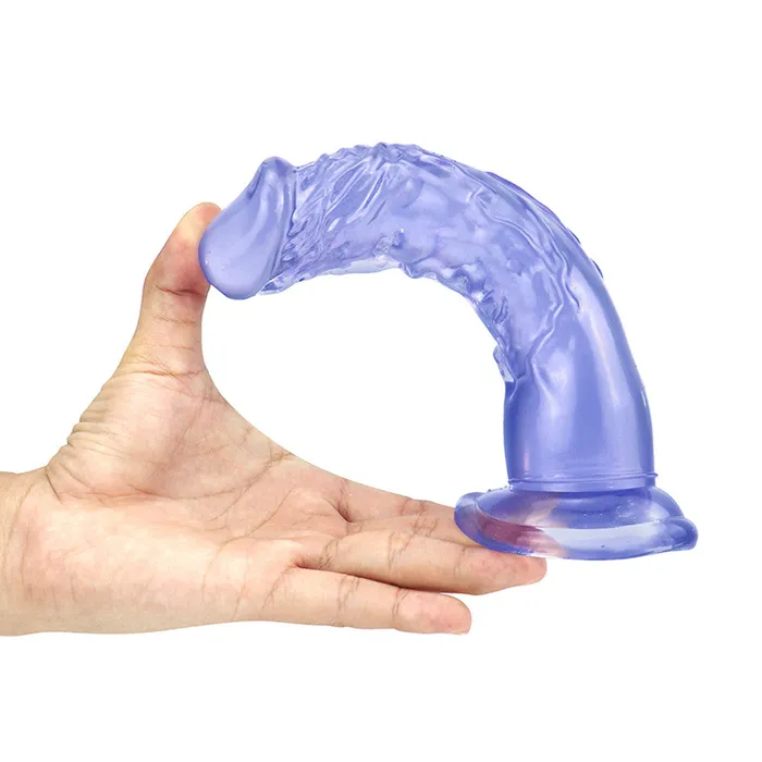 Dildos 8 Inch super straight blue dildo