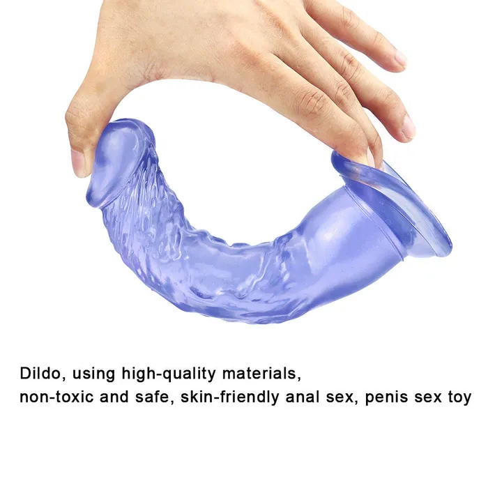 Dildos 8 Inch super straight blue dildo