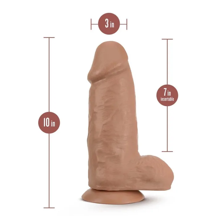 Dildos Blush Chub 10 Mocha Big Double Layer Cyber Skin Dildo