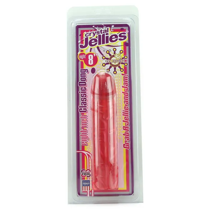 Dildos La Fantaisie LLC Crystal Jellies 8 Inch Classic Dong in Pink