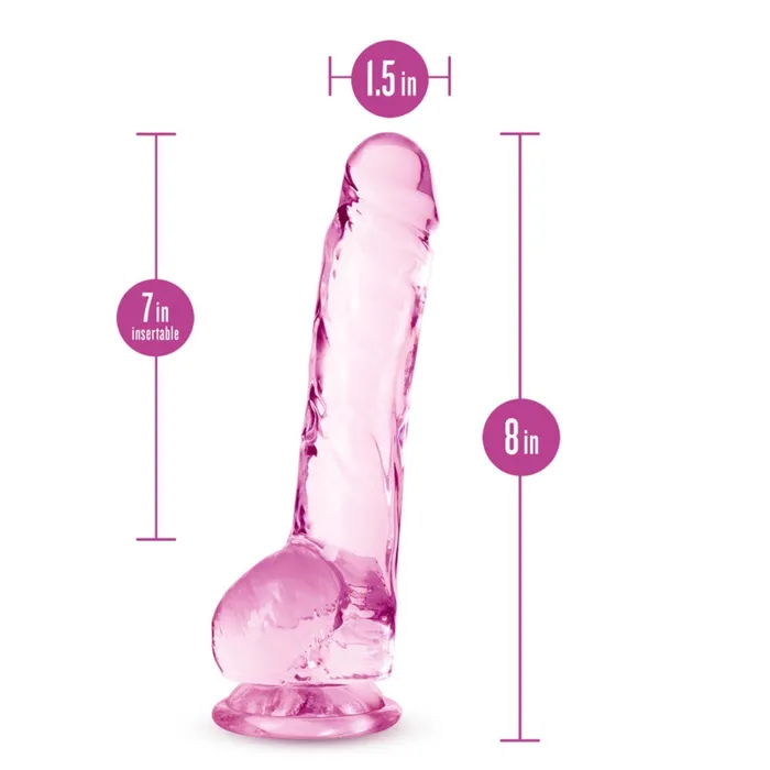 Dildos Naturally Yours 8 Clear Pink Jelly Dildo Blush