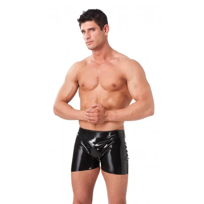 Dildos Rimba Rimba Rubber Secrets Mens Black Latex Open Backside Briefs