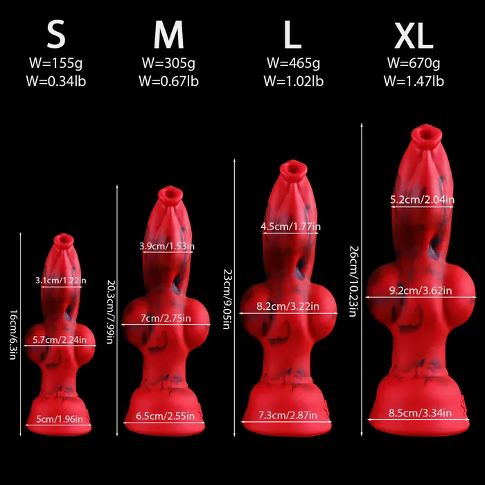 Dildos Soft MultiSize Fantasy Werewolf Dildo 