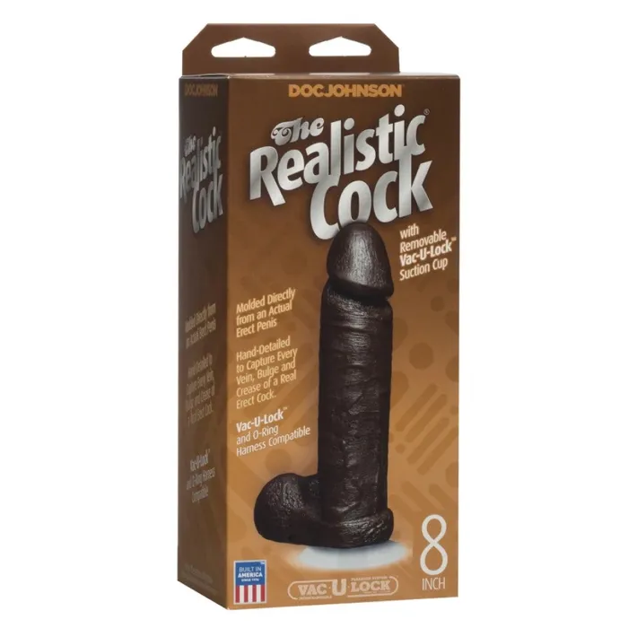 Doc Johnson The Realistic Cock 8 Dildo Chocolate Dildos