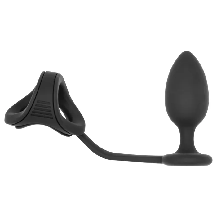 Dream Toys Male Sex Toys Ramrod Cockstrap Silicone Butt Plug with Penis and Testicle Clamp