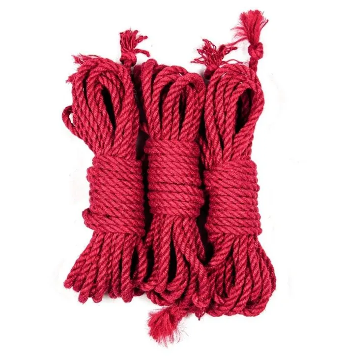 Extasy Vibrators Deep Red Jute Rope