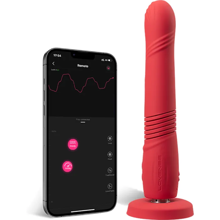 Female Sex Toys Lovense Lovense Gravity Automatic Thrusting Vibrating Dildo with App