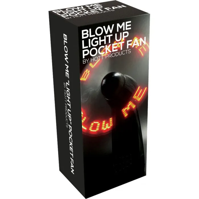 Hott Products Unlimited Anal Blow Me Light Up Pocket Fan Black