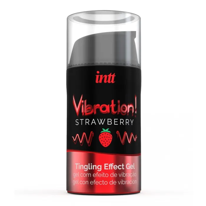 intt Vibrators intt Vibration Strawberry Tingling Effect Gel 15ml