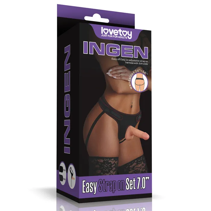 Love Toy Female Sex Toys Ingen Adjustable Strapon Belt with Realistic Dildo 7