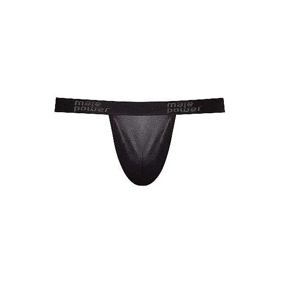 Male Power Anal Black Cobra Satin Finish Jock