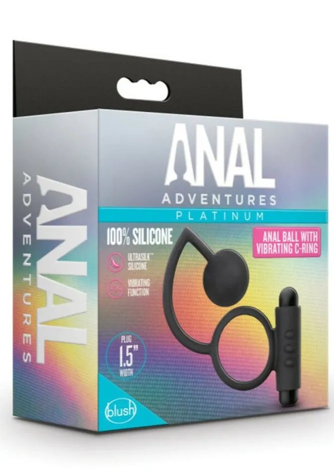 Male Sex Toys Anal Ball with Vibrating CRing Blush Novelties