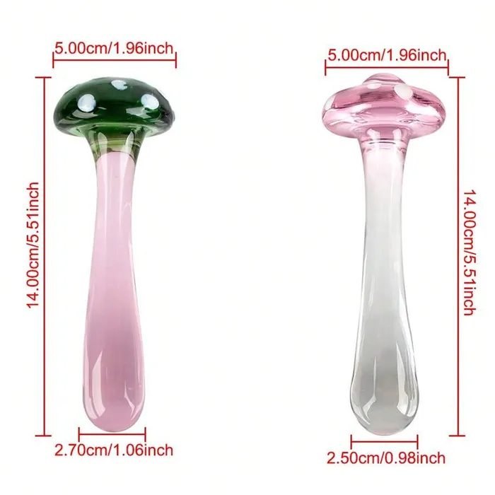  Mushroom Glass Anal Dildo Butt Plug Anal