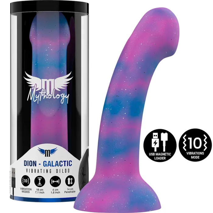 Mythology Female Sex Toys Dion Galactic Brocade Silicone Vibrating Dildo Size M