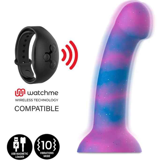 Mythology Female Sex Toys Dion Galactic Brocade Silicone Vibrating Dildo Size M