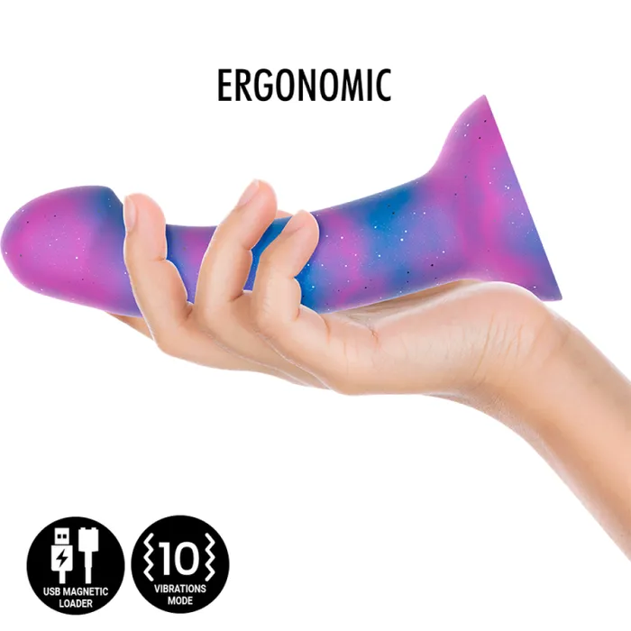 Mythology Female Sex Toys Dion Galactic Brocade Silicone Vibrating Dildo Size M