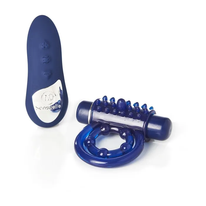 Nu Sensuelle Remote Control 15 Function Cockring Blue Nu Sensuelle Vibrators