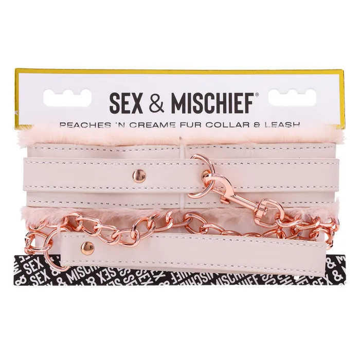 Peaches n CreaMe Fur Collar Leash Sex Mischief Vibrators